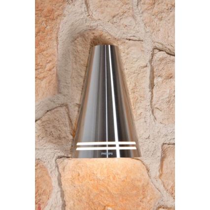 Philips 17226/47/16 - Vonkajšie nástenné svietidlo ECOMOODS 1xE27/15W/230V nerez