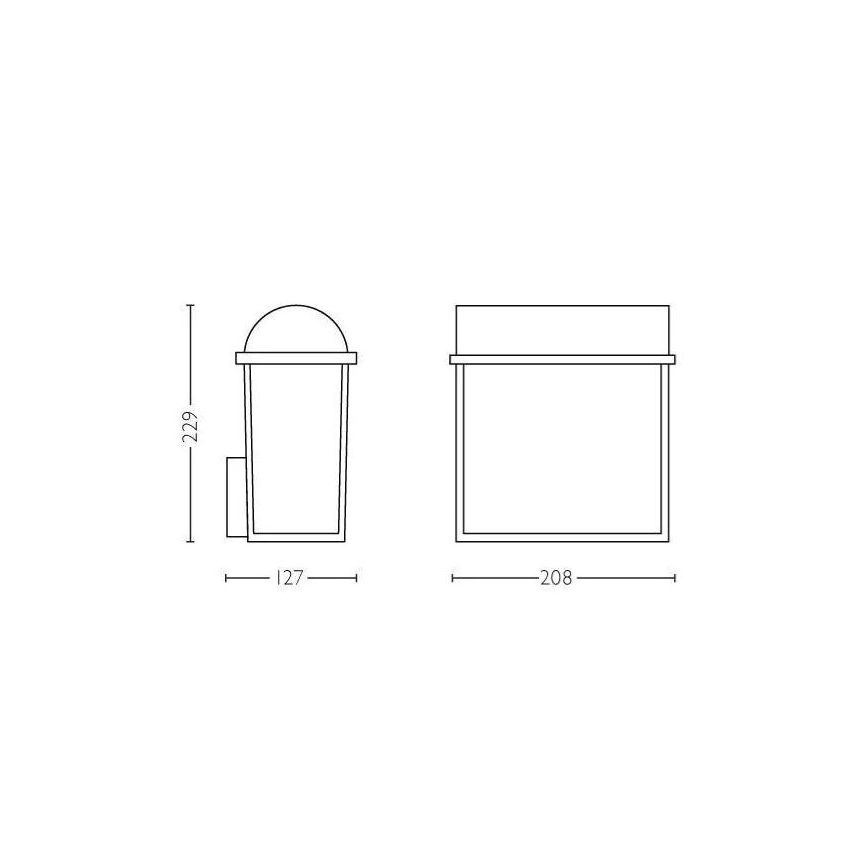 Philips - Vonkajšie nástenné svietidlo 2xE27/42W/230V IP44