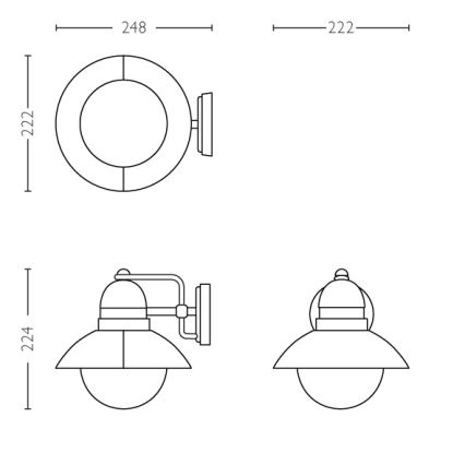 Philips - Vonkajšie svietidlo 1xE27/60W/230V