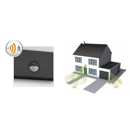 Philips - vonkajšie nástenné LED svietidlo so senzorom, 3 W, 230 V, IP44