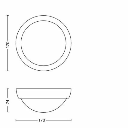 Philips - LED Vonkajšie svietidlo 1xLED/3,5W IP44