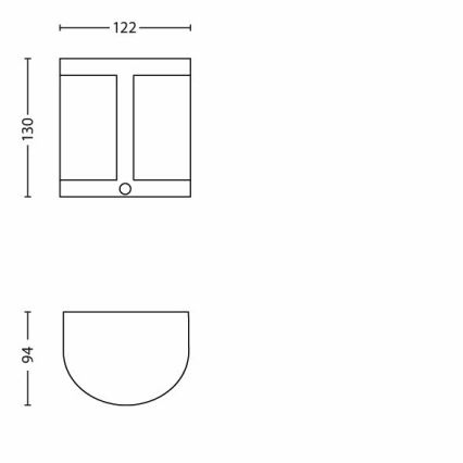 Philips - LED vonkajšie nástenné svietidlo s čidlom 1xLED/3,5W/230V