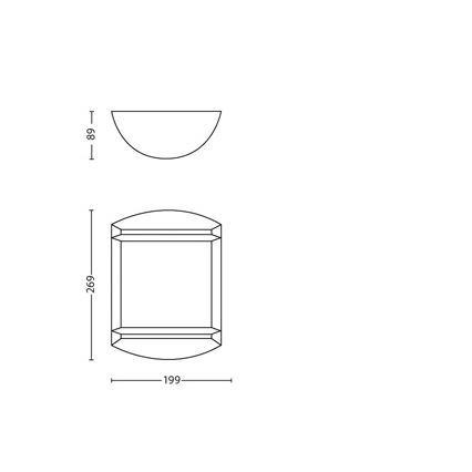 Philips - Vonkajšie nástenné svietidlo LED/6W/230V IP44