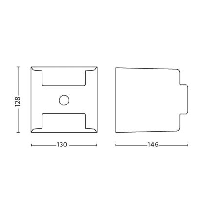 Philips - Vonkajšie senzorové svietidlo 2xLED/4,5W/230V