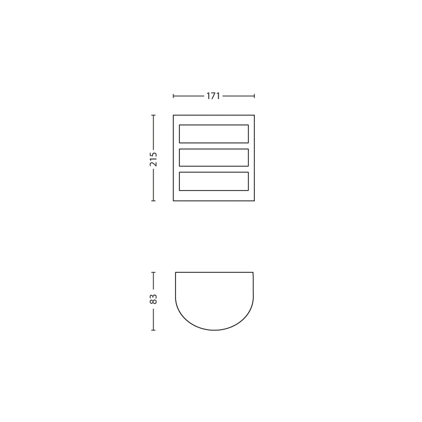 Philips 17323/47/16 - Vonkajšie nástenné svietidlo MYGARDEN PYTHON 1xLED/6W/230V