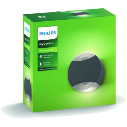 Philips 17338/93/PN - Vonkajšie nástenné svietidlo MYGARDEN LIMESTONE 2xGU10/5W