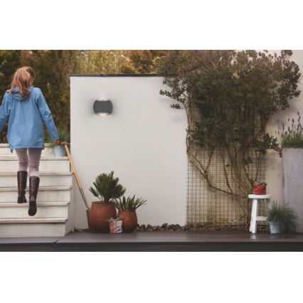 Philips 17338/93/PN - Vonkajšie nástenné svietidlo MYGARDEN LIMESTONE 2xGU10/5W