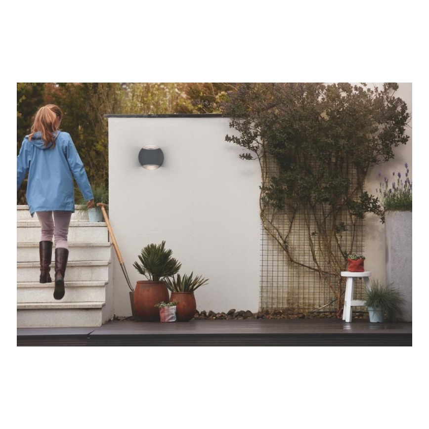 Philips 17338/93/PN - Vonkajšie nástenné svietidlo MYGARDEN LIMESTONE 2xGU10/5W