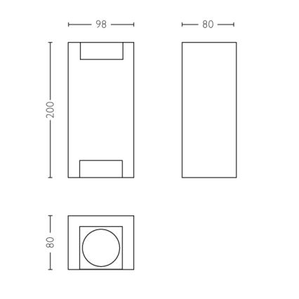 Philips - Vonkajšie nástenné svietidlo 2xGU10/5W/230V IP44