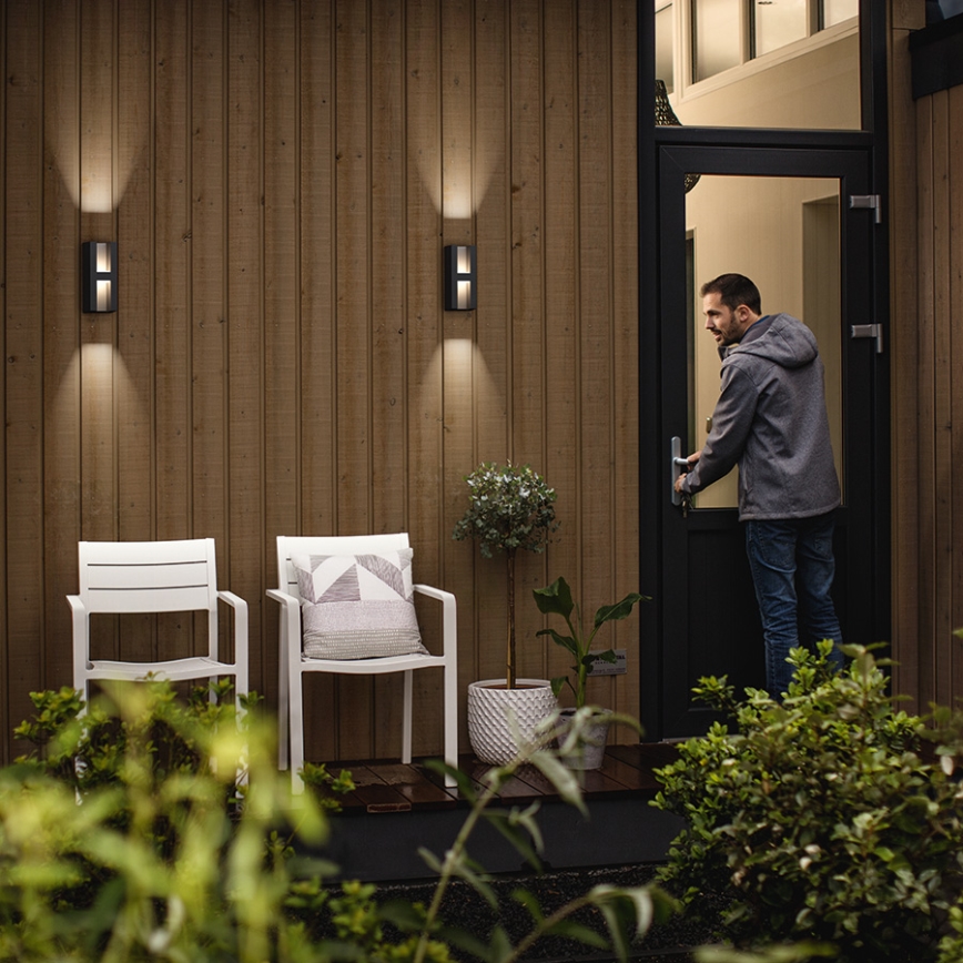 Philips 17351/93/P0 - LED Vonkajšie nástenné svietidlo MYGARDEN SHADOW 2xLED/4,5W