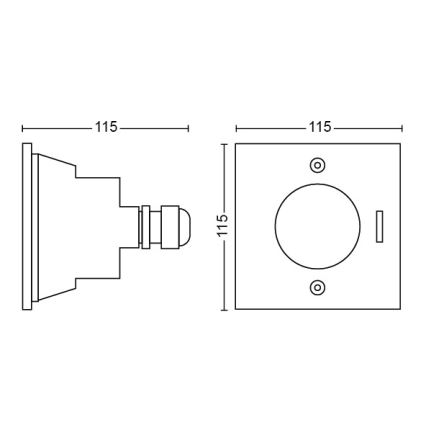 Philips - LED vonkajšie nájazdové svietidlo LED/3W