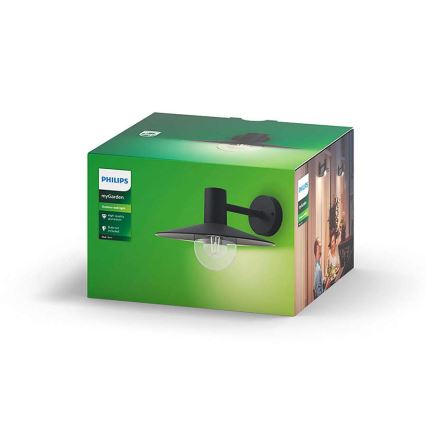 Philips 17382/30/PN - Vonkajšie nástenné svietidlo MYGARDEN SKUA 1xE27/42W/230V