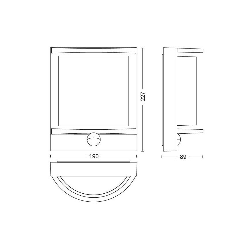 Philips - LED Vonkajšie nástenné svietidlo LED/12W IP44