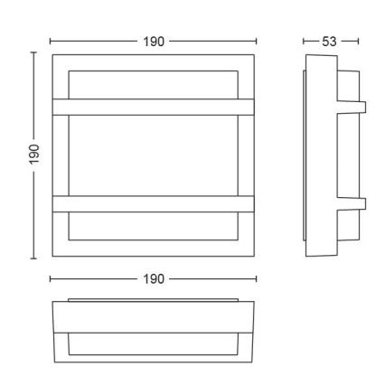 Philips - LED Vonkajšie nástenné svietidlo LED/12W IP44