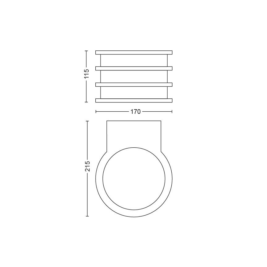 Philips - LED Stmievateľné vonkajšie nástenné svietidlo Hue LUCCA 1xE27/9,5W/230V IP44