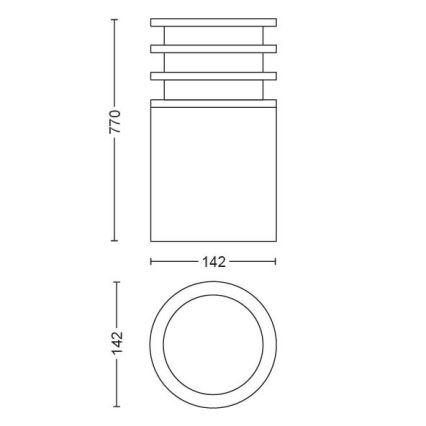 Philips - LED Stmievateľná vonkajšia lampa Hue LUCCA 1xE27/9,5W/230V IP44