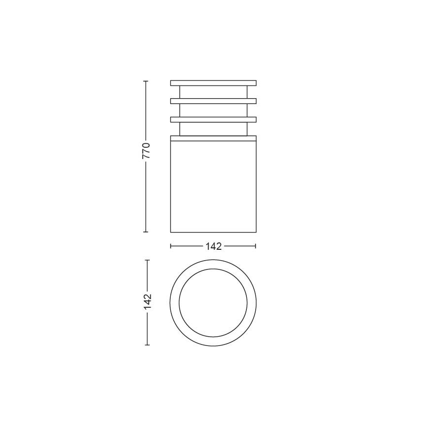 Philips - LED Stmievateľná vonkajšia lampa Hue LUCCA 1xE27/9,5W/230V IP44