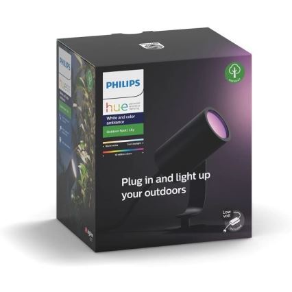 Philips - LED RGB Vonkajšie bodové svietidlo Hue LILY LED/8W/230V IP65