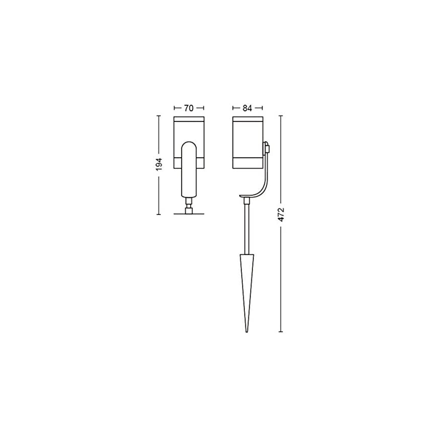 Philips - LED RGB Vonkajšie bodové svietidlo Hue LILY LED/8W/230V IP65