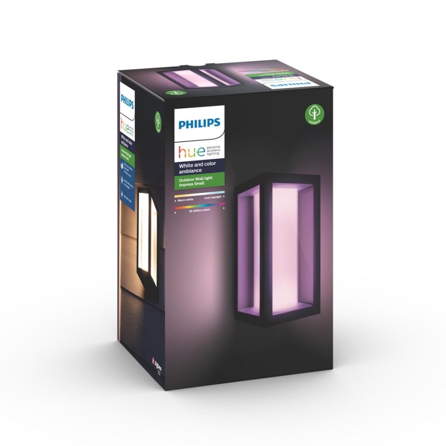 Philips 17429/30/P7 - LED RGB Vonkajšie nástenné svietidlo HUE IMPRESS LED/8W/230V IP44