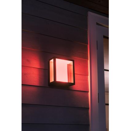 Philips - LED RGBW Stmievateľné vonkajšie nástenné svietidlo Hue IMPRESS 2xLED/8W/230V IP44