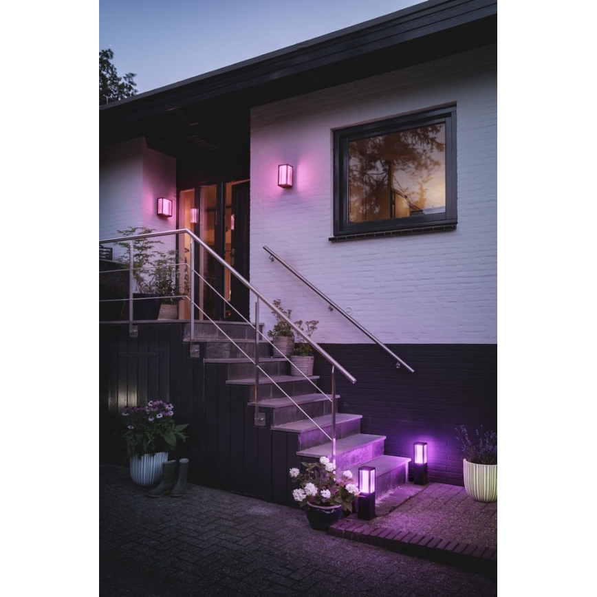Philips 17430/30/P7 - LED RGB Vonkajšie nástenné svietidlo HUE IMPRESS LED/8W/230V IP44