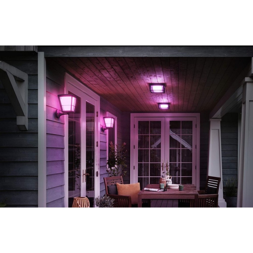 Philips 17439/30/P7 - LED RGB Vonkajšie nástenné svietidlo HUE ECONIC LED/15W/230V IP44