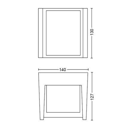 Philips 17445/30/P7 - LED Vonkajšie nástenné svietidlo HUE WHITE FUZO LED/15W/230V IP44