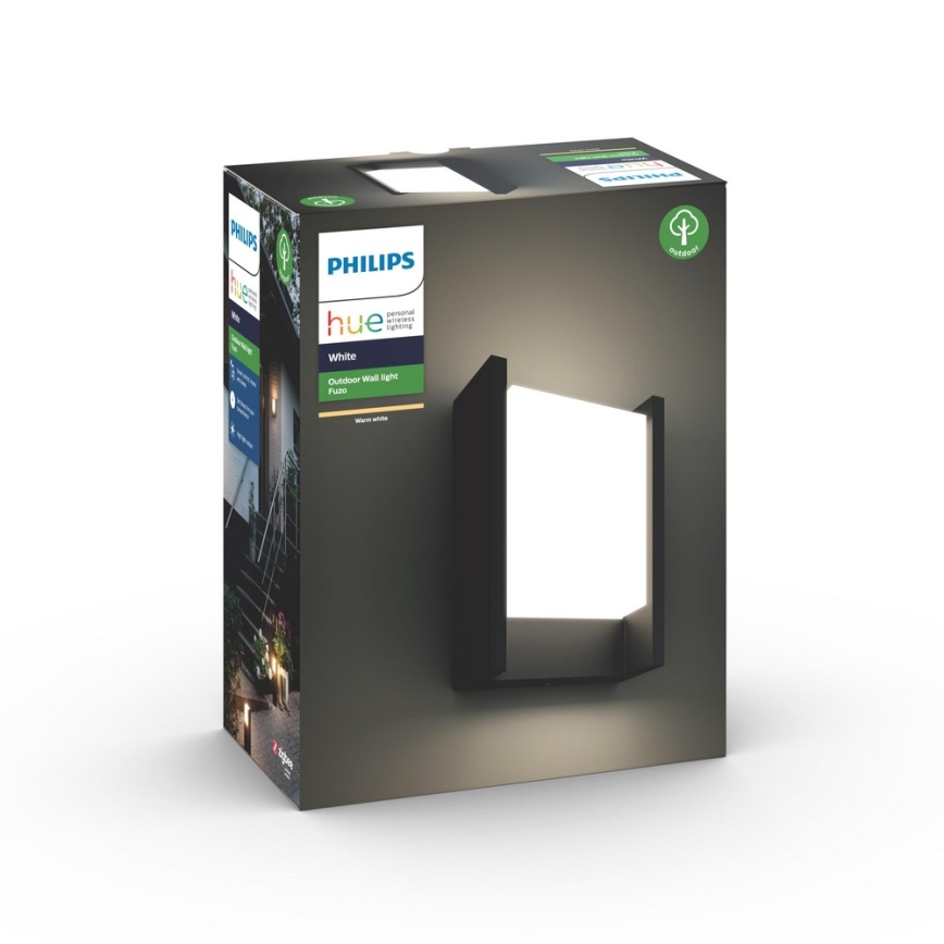 Philips 17446/30/P7 - LED Vonkajšie nástenné svietidlo HUE WHITE FUZO LED/15W/230V IP44