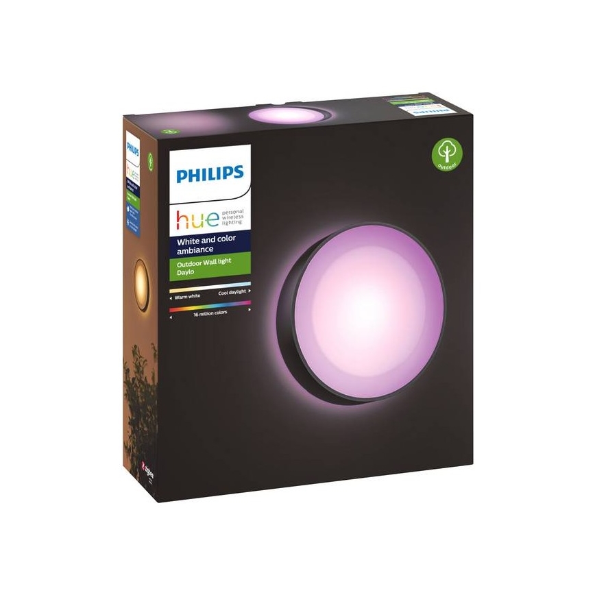 Philips - LED RGBW Stmievateľné vonkajšie nástenné svietidlo Hue DAYLO LED/15W/230V 2000-6500K IP44