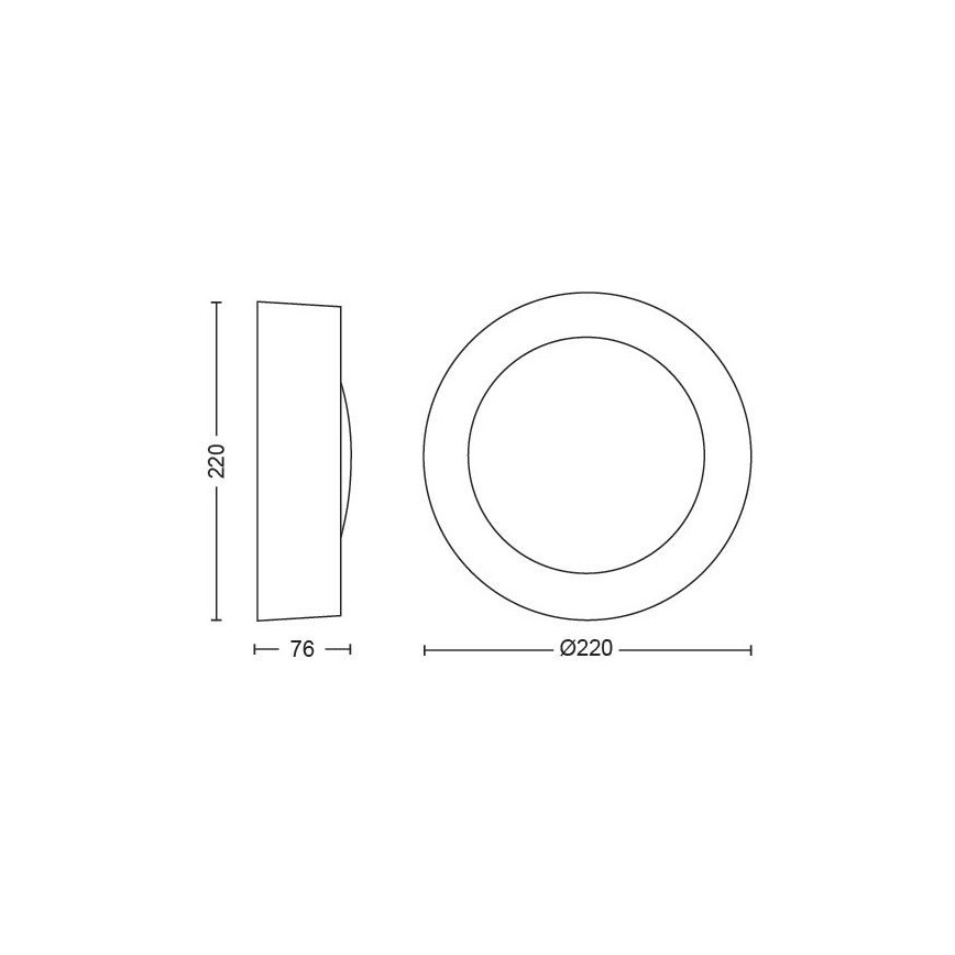 LED RGBW Stmievateľné vonkajšie nástenné svietidlo Hue DAYLO LED/15W/230V 2000-6500K IP44