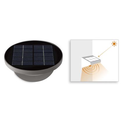 Philips 17808/87/16 - LED Solárne svetlo so senzorom MYGARDEN DUSK 1xLED/1W/3,7V IP44