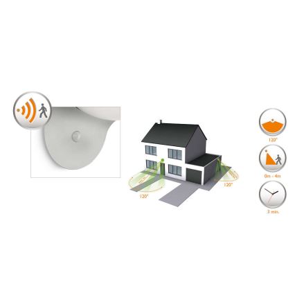 Philips 17808/87/16 - LED Solárne svetlo s čidlom MYGARDEN DUSK 1xLED/1W/3,7V