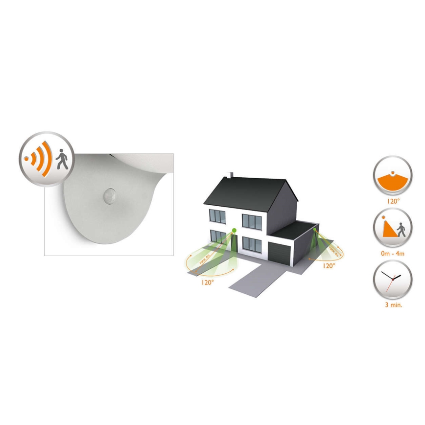 Philips 17808/87/16 - LED Solárne svetlo s čidlom MYGARDEN DUSK 1xLED/1W/3,7V