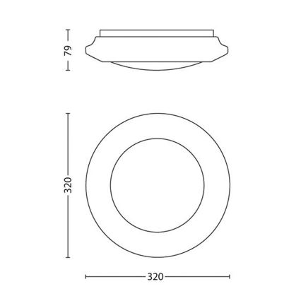 Philips 33362/31/16 - Stropné svietidlo MYLIVING CINNABAR LED/16W/230V