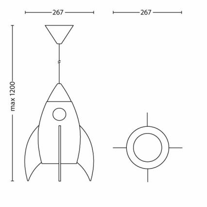 Philips 40204/55/16 - Detské stropné svietidlo MYKIDSROOM ROCKY 1xE27/20W/230V