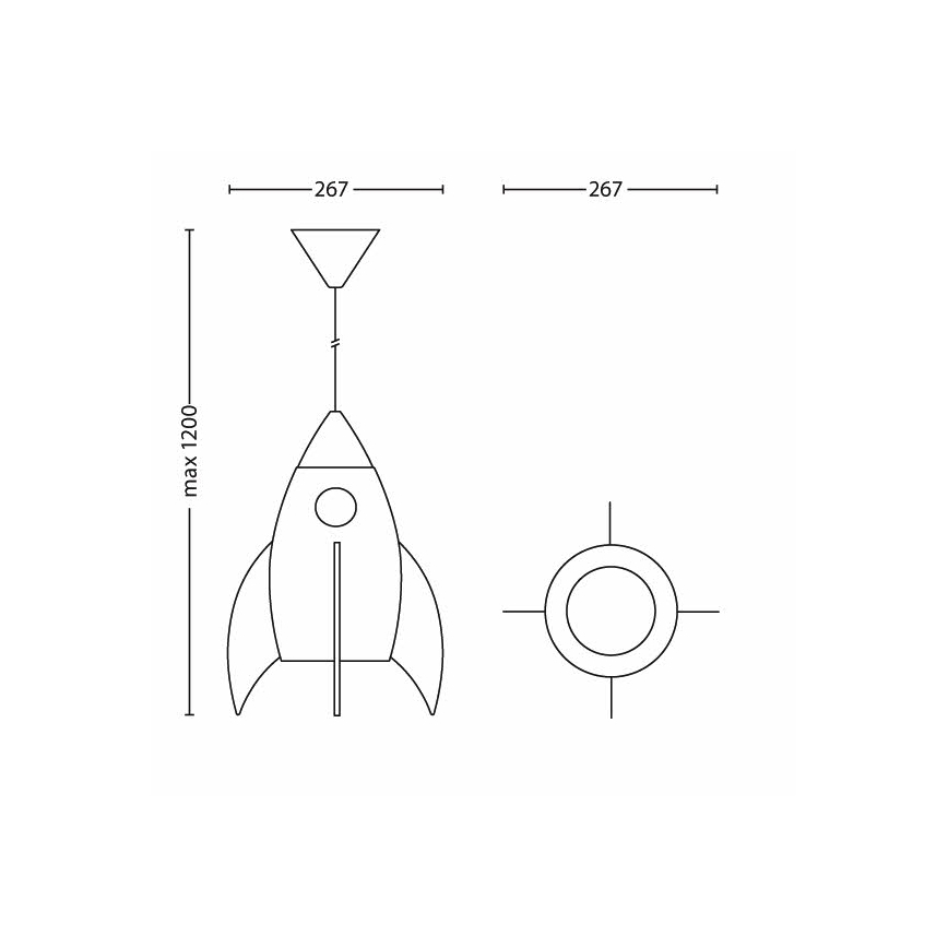 Philips 40204/55/16 - Detské stropné svietidlo MYKIDSROOM ROCKY 1xE27/20W/230V