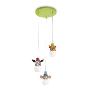 Philips 40594/55/16 - Detský luster MYKIDSROOM ZOO 3xE27/12W Philips 40594/55/16 - Detský luster MYKIDSROOM ZOO 3xE27/12W