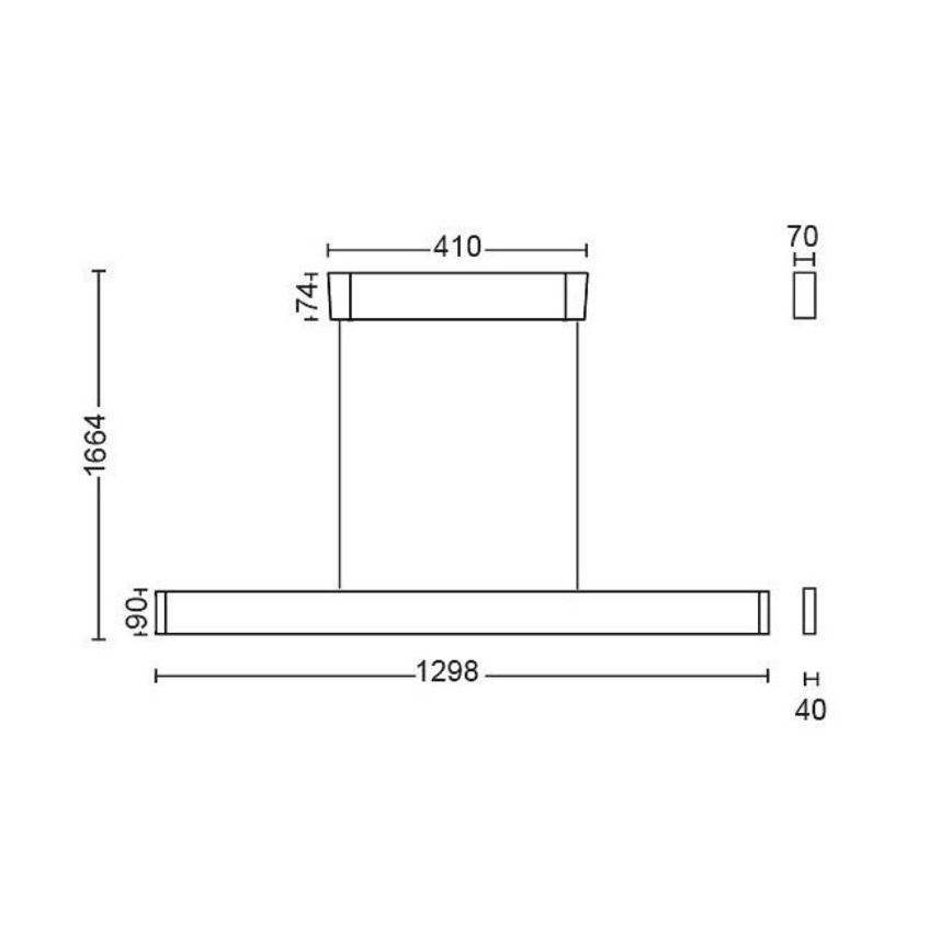Philips 40903/31/P9 - LED Luster na lanku HUE ENSIS 2xLED/39W/230V