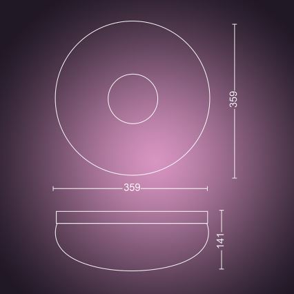 Philips 40905/31/P9 - LED Stropné svietidlo HUE FLOURISH LED/32W/230V