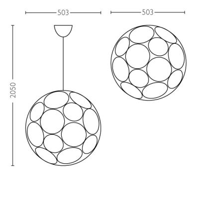 Philips 40913/31/PN - Stropné závesné svietidlo MYLIVING RING E27/60W/230V