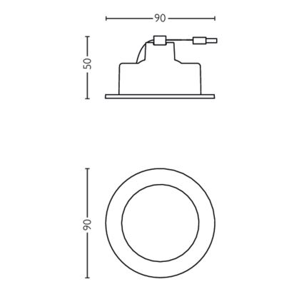 Philips 50113/87/P0 - SADA 3x LED Stmievateľné podhľadové svietidlo CASEMENT LED/4,5W/230V