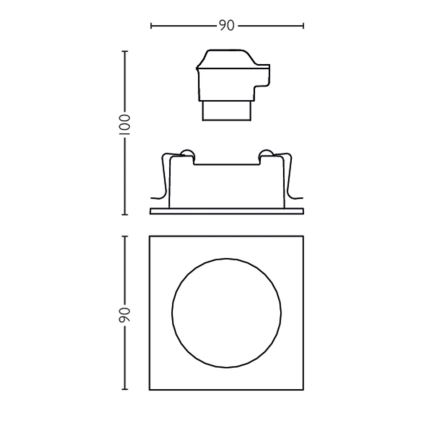 Philips 50191/87/PN - Podhľadové svietidlo MYLIVING ENNEPER 1xGU10/5,5W/230V