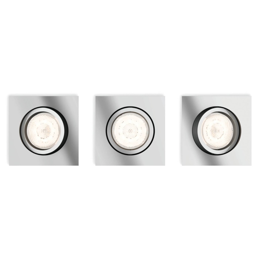 Philips  50393/11/P0 - SADA 3x LED Stmievateľné podhľadové svietidlo SHELLBARK LED/4,5W/230V