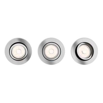 Philips 50393/11/PN - SADA 3x Podhľadové svietidlo DONEGAL 3xGU10/5,5W/230V