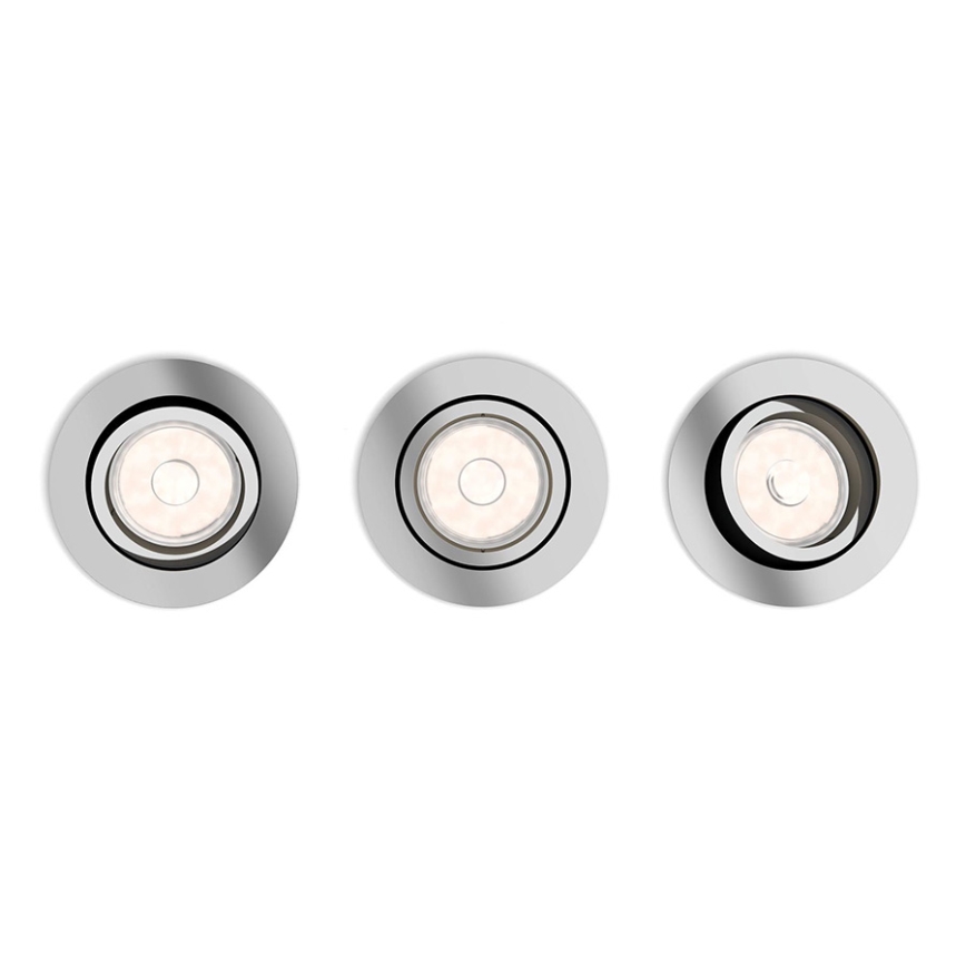 Philips 50393/11/PN - SADA 3x Podhľadové svietidlo DONEGAL 3xGU10/5,5W/230V