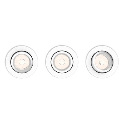Philips 50393/31/PN - SADA 3x Podhľadové svietidlo DONEGAL 3xGU10/5,5W/230V