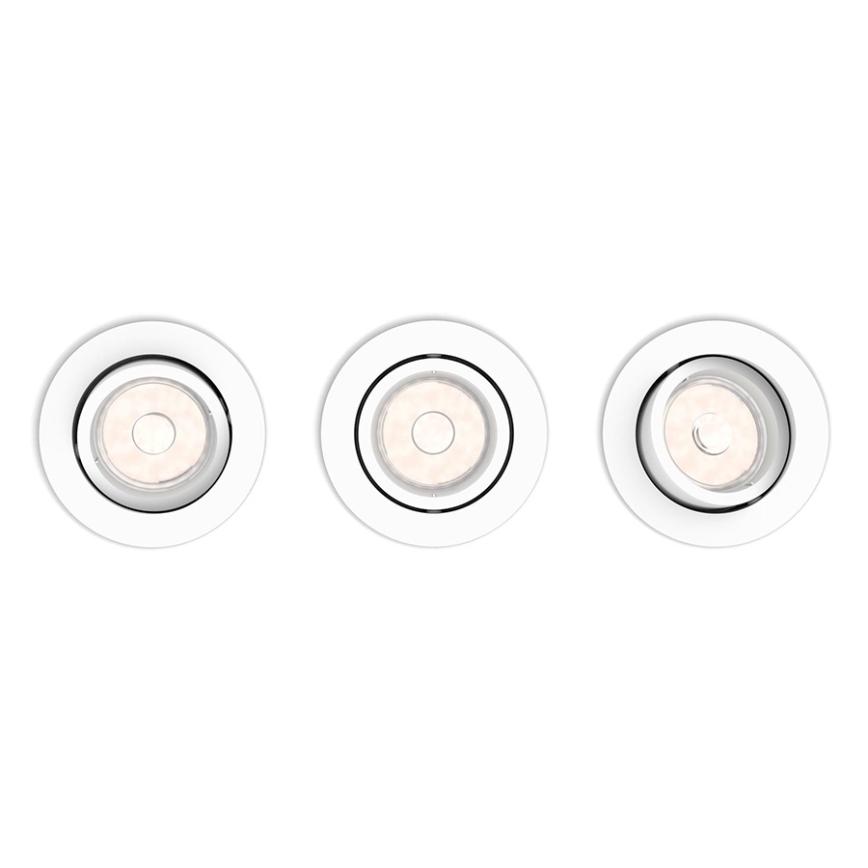 Philips 50393/31/PN - SADA 3x Podhľadové svietidlo DONEGAL 3xGU10/5,5W/230V
