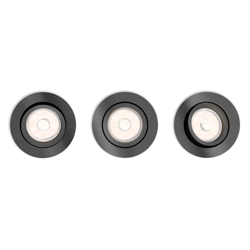 Philips 50393/99/PN - SADA 3x Podhľadové svietidlo DONEGAL 3xGU10/5,5W/230V