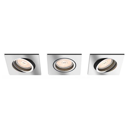 Philips 50403/11/PN - SADA 3x Podhľadové svietidlo MYLIVING DONEGAL 3xGU10/5,5W/230V chrom